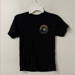 Quiksilver Black Tee with Tropical Logo